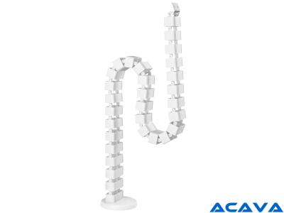 Acava CS101W Cable Slinky Deluxe Cable Spine for Adjustable Electric Desks - White