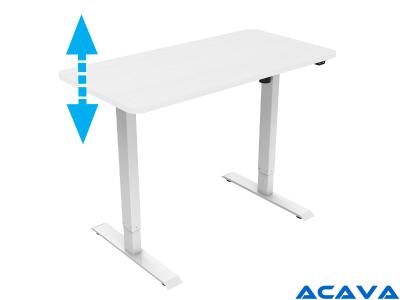 Acava EDF21SS 1200 x 800 Electric Height Adjustable Sit-Stand Desk - White Top with Silver Frame