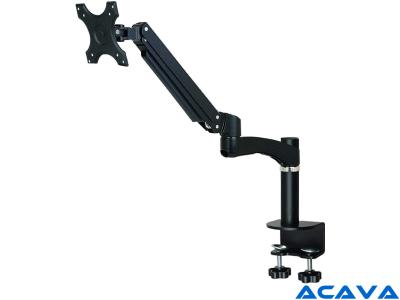 Acava GSA12S LCD Arm Sit-Stand Desk Mount - Black - for 15" - 27" Screens up to 6kg