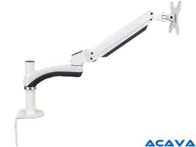 Acava GSA13WS LCD Arm Sit-Stand Desk Mount - White - for 15" - 27" Screens up to 6kg