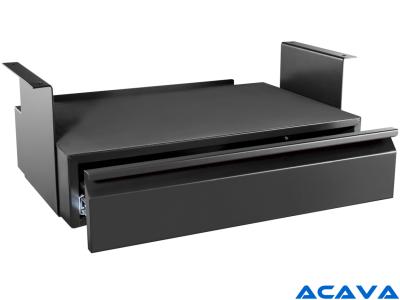 Acava US022B Compact Under Desk Storage Drawer - Black