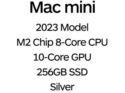 Apple Mac Mini 2023 - 8-Core M2 Chip, 10-Core GPU, 8GB Memory, 256GB SSD Storage - Silver / MMFJ3B/A