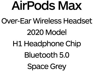Apple AirPods Max Wireless Over-Ear Headphones - MGYH3ZM/A - Space Grey