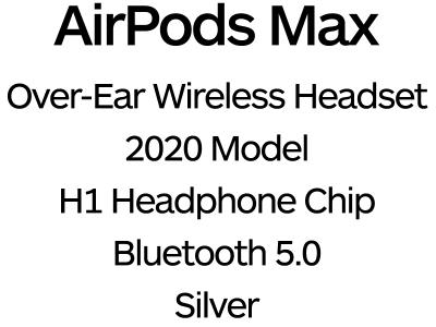 Apple AirPods Max Wireless Over-Ear Headphones - MGYJ3ZM/A - Silver