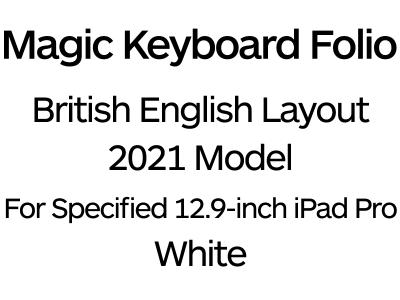 Apple Magic Keyboard Folio for specified 12.9-inch iPad Pro - UK Layout - MJQL3B/A - White