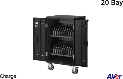AVer C20i 20 Bay iPad/Tablet, Netbook & Chromebook Store and Charge Cart 
