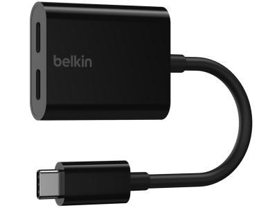 Belkin F7U081BTBLK RockStar™ USB-C Audio + USB-C Charge Adapter - Black