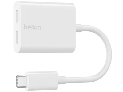Belkin F7U081BTWH RockStar™ USB-C Audio + USB-C Charge Adapter - White