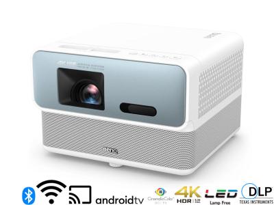 BenQ GP500 Projector - 1500 Lumens, 16:9 4K UHD HDR, 1.0-1.3:1 Throw Ratio - LED Lamp-Free, Smart, Android TV, Bluetooth & treVolo Speakers