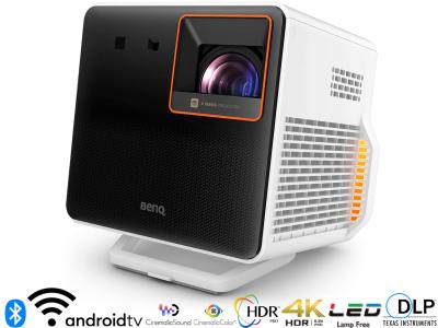 BenQ X300G Projector - 2000 Lumens, 16:9 4K UHD HDR, 0.69-0.83:1 Throw Ratio - LED Lamp-Free Short Throw, Android TV & Bluetooth