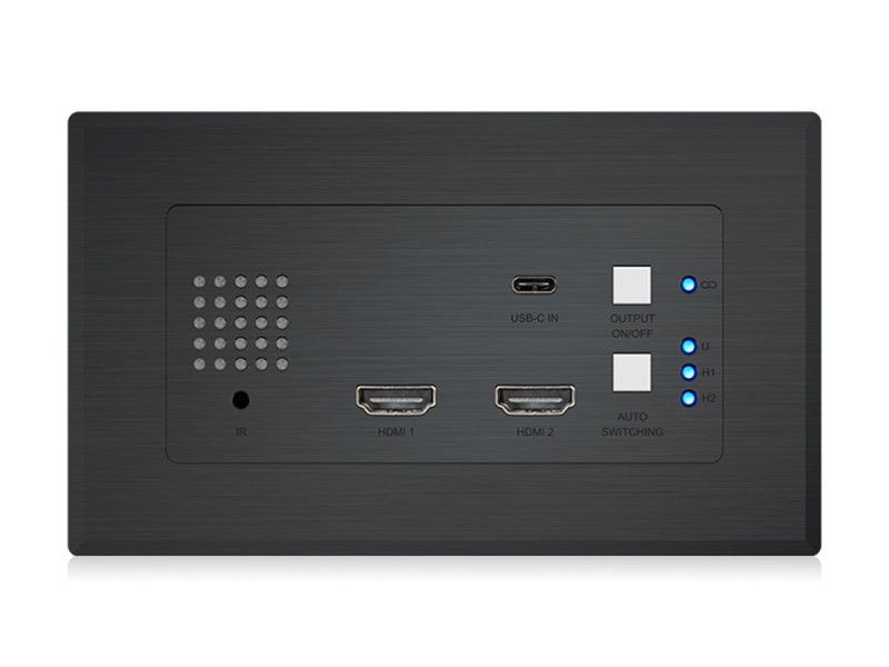 BluStream HEX31WPB-TX HDMI & USB-C Wall Plate HDBaseT™ Transmitter with 70m (4K up to 40m)
