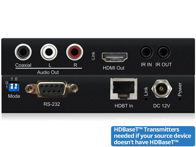 BluStream HEX70CS-RX / HDBaseT™ Receiver with 70m Range - (40m for 4K)