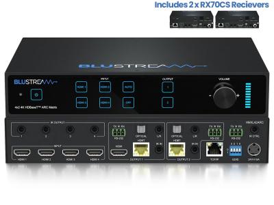 BluStream HMXL42ARC-KIT 4x2 HDBaseT™ CSC Matrix Kit with 70m Range - (40m for 4K60Hz)