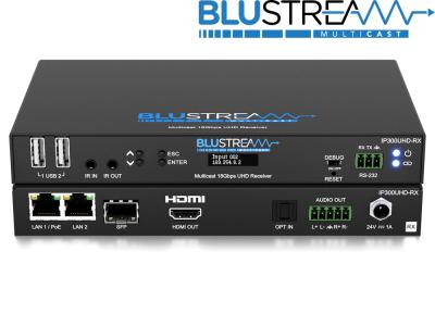 BluStream IP300UHD-RX IP Multicast UHD Video Receiver over 1GB Network - Up to 100m