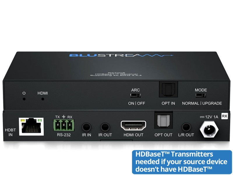 BluStream RX70CS HDBaseT™ CSC 4K 4:4:4 Receiver with 70m (4K up to 40m)
