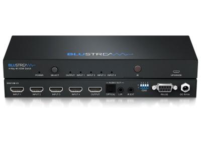 BluStream SW41AB-V2 4-Way 4K HDMI 2.0 HDCP2.2 Switch