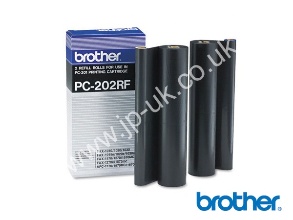 Genuine Brother PC202RF Fax Refill Rolls (Pack of 2) to fit Fax Rolls & Cartridges Inkjet Fax