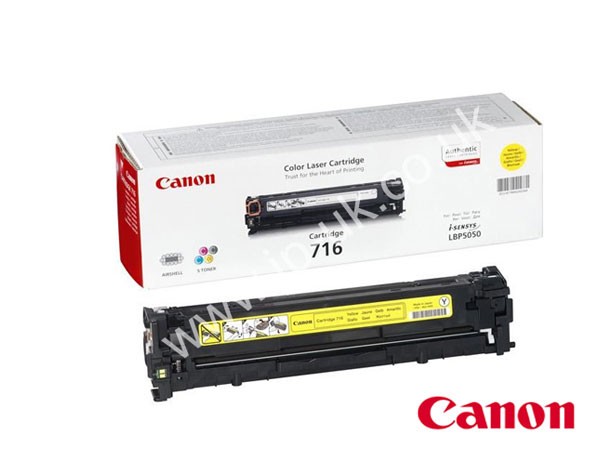 Genuine Canon 716Y / 1977B002AA  Yellow Toner Cartridge to fit Toner Cartridges Colour Laser Printer