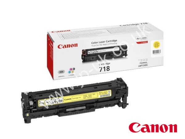 Genuine Canon 718Y / 2659B002AA  Yellow Toner Cartridge to fit Toner Cartridges Colour Laser Printer