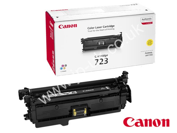 Genuine Canon 723Y / 2641B002AA Yellow Toner Cartridge to fit i-SENSYS LBP-7750CDN Colour Laser Printer