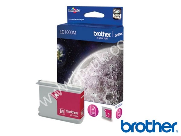 Genuine Brother LC1000M Magenta Ink to fit Fax-1360 Inkjet Printer  
