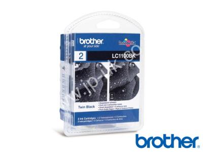 Genuine Brother LC1100BK TWIN Black Ink to fit Brother Inkjet Printer  