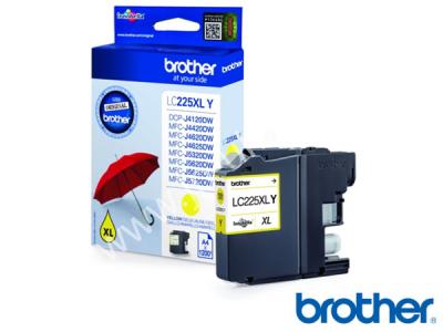 Genuine Brother LC225XLY Hi-Cap Yellow Ink to fit Brother Inkjet Printer  