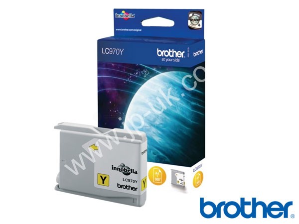 Genuine Brother LC970Y Yellow Innobella Ink to fit DCP-153C Inkjet Printer  
