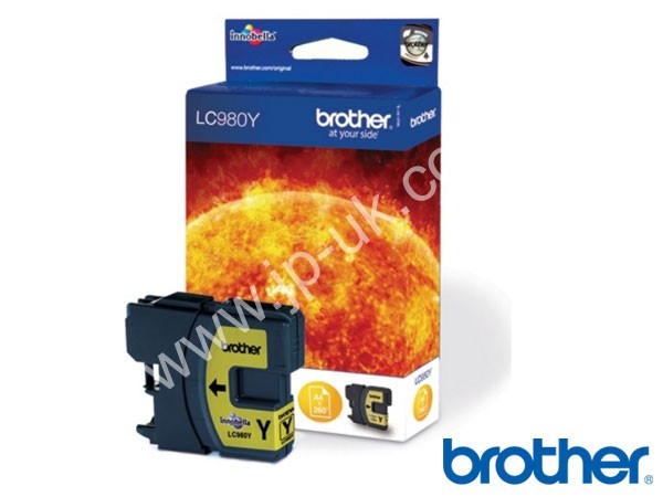 Genuine Brother LC980Y Yellow Innobella Ink to fit DCP-145C Inkjet Printer  