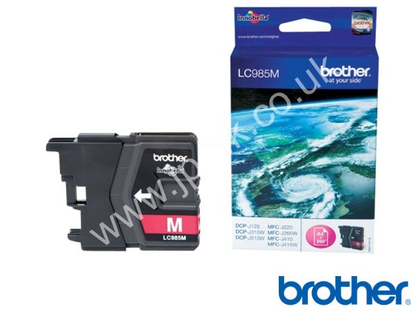 Genuine Brother LC985M Magenta Innobella Ink to fit Ink Cartridges Inkjet Printer  