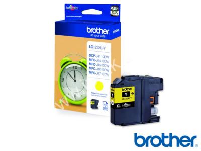 Genuine Brother LC125XLY Hi-Cap Yellow Ink to fit Brother Inkjet Printer  