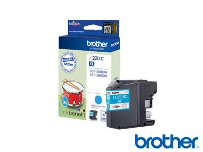 Genuine Brother LC-22UC Super High Yield Cyan Ink to fit Brother Inkjet Printer  