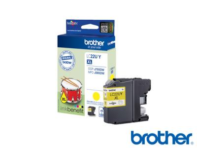 Genuine Brother LC-22UY Super High Yield Yellow Ink to fit Brother Inkjet Printer  