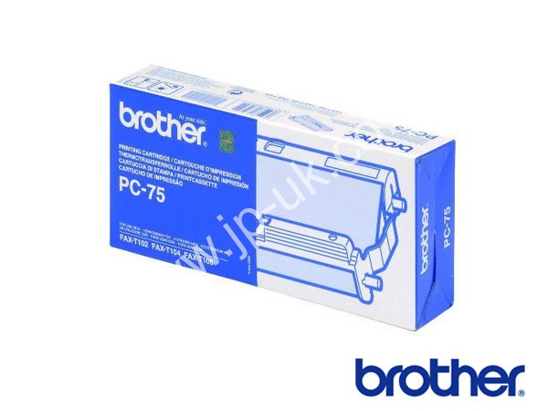Genuine Brother PC75 Black Fax Ribbon Cartridge to fit Fax Rolls & Cartridges Inkjet Fax 