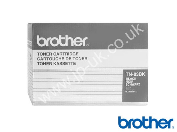 Genuine Brother TN03BK Black Toner Cartridge to fit Brother Colour Laser Printer