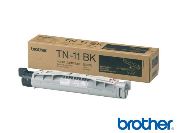 Genuine Brother TN11BK Black Toner Cartridge to fit HL-4000CN Colour Laser Printer