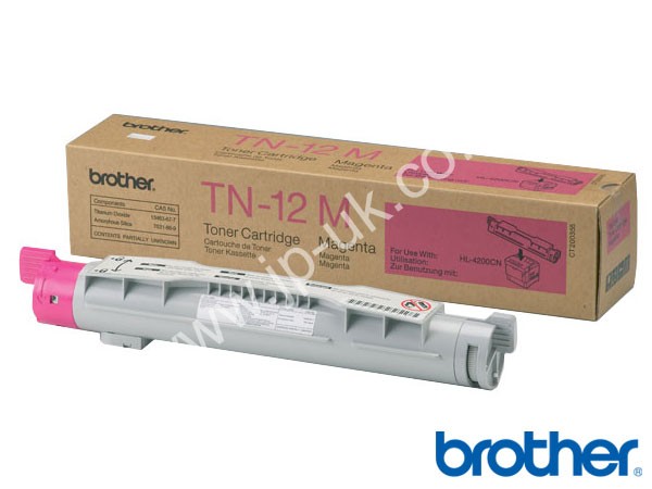 Genuine Brother TN12M Magenta Toner Cartridge to fit HL-4200CN Colour Laser Printer