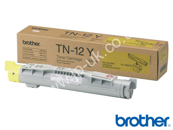 Genuine Brother TN12Y Yellow Toner Cartridge to fit HL-4200CN Colour Laser Printer