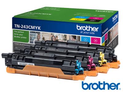 Genuine Brother TN243CMYK Toner Value Pack to fit Brother Colour Laser Printer