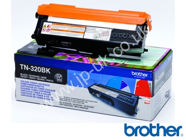 Genuine Brother TN320BK Black Toner Cartridge to fit HL-4570CDWT Colour Laser Printer