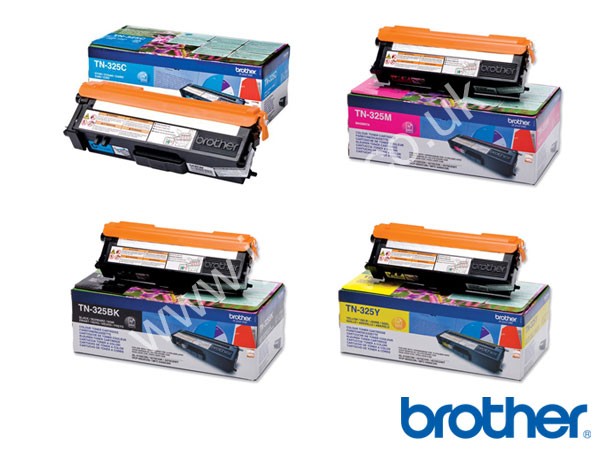 Genuine Brother TN-325 C/M/Y/K Hi-Cap Toner Cartridge Bundle to fit MFC-9970CDW Colour Laser Printer
