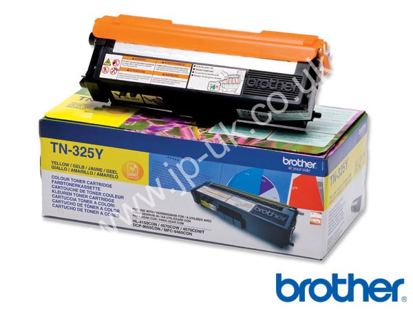 Genuine Brother TN325Y Hi-Cap Yellow Toner Cartridge to fit HL-4140CN Colour Laser Printer
