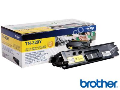 Genuine Brother TN329Y Extra Hi-Cap Yellow Toner Cartridge to fit Brother Colour Laser Printer