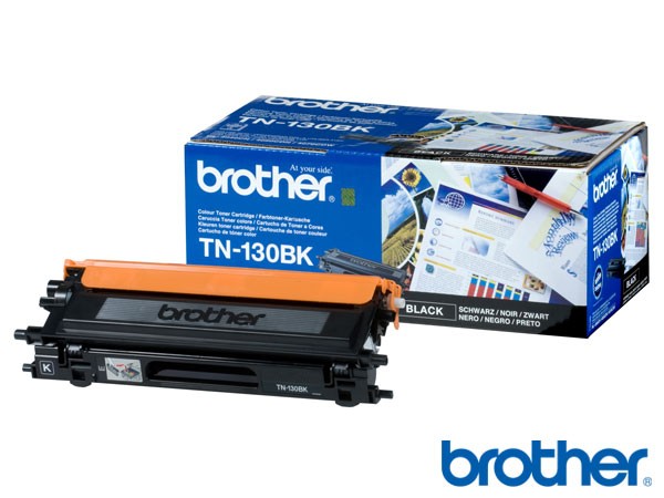 Genuine Brother TN130BK Black Toner Cartridge to fit Brother Colour Laser Printer