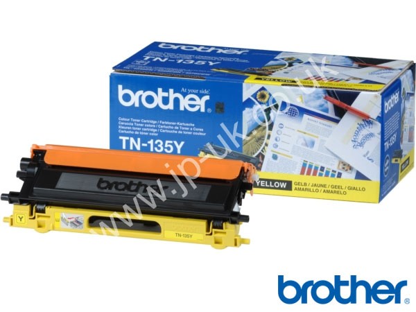 Genuine Brother TN135Y Hi-Cap Yellow Toner to fit HL-4050CDN Colour Laser Printer