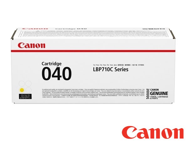 Genuine Canon 040Y / 0454C001 Yellow Toner Cartridge to fit Toner Cartridges Colour Laser Printer
