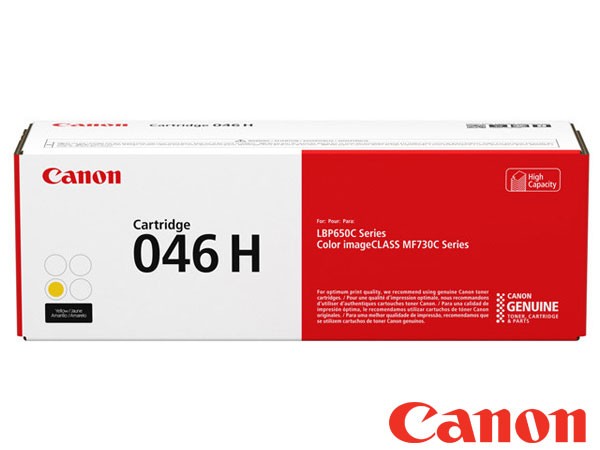 Genuine Canon 046-HY / 1251C002 Hi-Cap Yellow Toner Cartridge to fit Toner Cartridges Colour Laser Copier