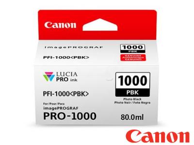 Genuine Canon PFI-1000PBK / 0546C001AA Photo Black Lucia Ink to fit Canon Inkjet Printer