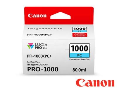 Genuine Canon PFI-1000PC / 0550C001AA Photo Cyan Lucia Ink to fit Canon Inkjet Printer