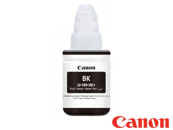 Genuine Canon GI-490BK / 0663C001AA Black Ink to fit G1400 Inkjet Printer 